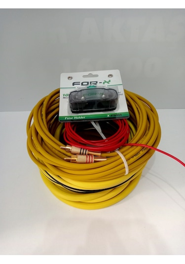 Profesyonel Amfi Kablo Seti 4GA El Yapım Rca Kablo Anfi Kablo Set