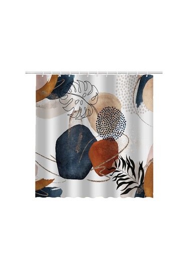 Duş Perdesi Su Geçirmez Kumaş Boho Banyo Perdeleri Ev Banyo Perdeleri Kancalı Aksesuarlar-b Diğer