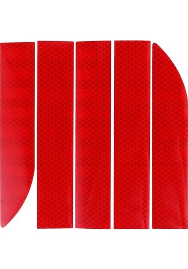 Novahub Kırmızı Elens Mağazası Araba Reflektör Etiketi 3x90 Cm Gövde Dış Bagaj Çıkartması Otomatik Yansıtıcı Bant