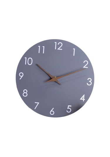 Homyl Duvar Saati 10 ''dekoratif Basit Sessiz Dekor Oturma Odası Gri