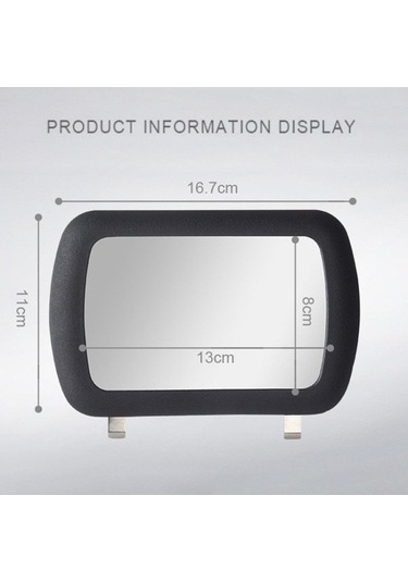 Monyee Araç Güneşlik Takılı Makyaj Aynası - Evrensel Klemli Yüksek Kaliteli Cam İle Tam Ekran Görünüm