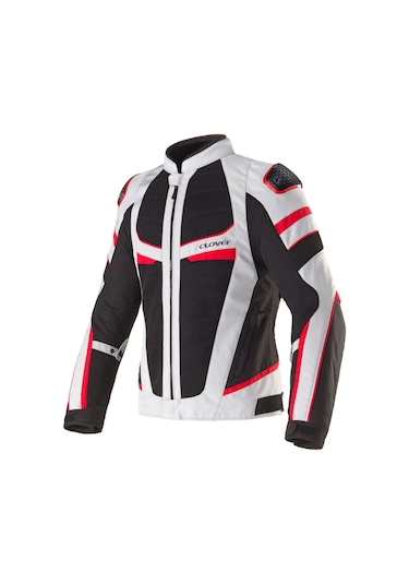 Clover Rainjet-3 Wp Korumalı Motosiklet Montu Gri Siyah Kırmızı