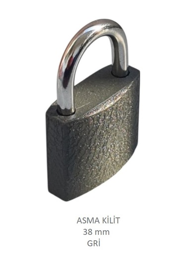 Adilon Asma Kilit, 38 Mm Gri