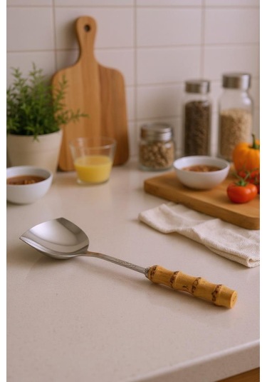 Bambum Mundo - Bambu Saplı Kızartma Kaşığı 32,5 10cm