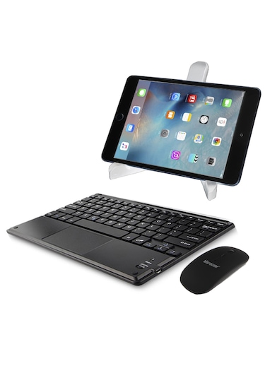 Microcase Samsung S11 Ultra 14.6 İnch Tablet İçin Tablet Bluetooth Touchpad Klavye 28 Cm Tr Sticker + Mouse + Stand - Al2757 Tablet Tutucu