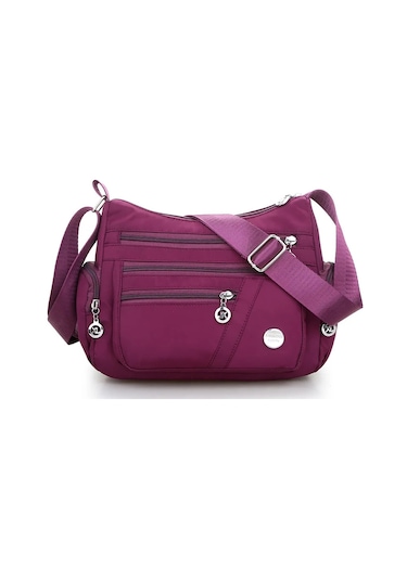 Kadınlar İçin Loveontop Crossbody Su Geçirmez Tote Casual Naylon Antrasit - Siyah