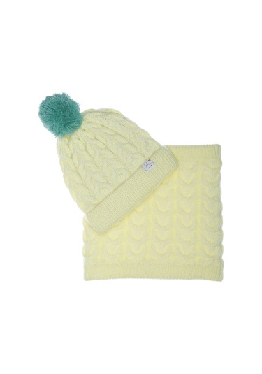 Fonem Unisex Sayra 2li Çocuk Bere Set 1-3 Yaş Fo 5184 Limon