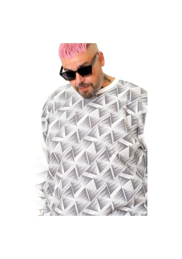 Mode Xl Erkek Bisiklet Sweatshirt Selanik U25819 Bej