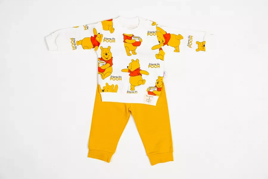 Murat Baby Collection Winnie The Pooh Bebek Takımı 199357269 Hardal Rengi