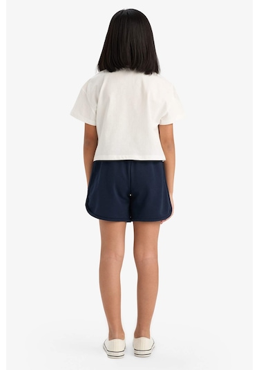 DeFacto Kız Çocuk Pamuklu 2'li Takım Baskılı Kısa Kollu Tişört Beli Lastikli Şort E7318A825HSER105 Ekru DeFacto Kız Çocuk Pamuklu 2'li Takım Baskılı Kısa Kollu Tişört Beli Lastikli Şort E7318A825HSER105 Ekru