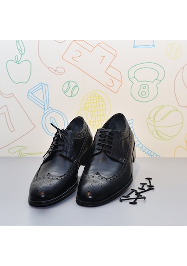 Coolnice Bağlanmayan Yetişkin Kundura Silikon Bağcık Siyah