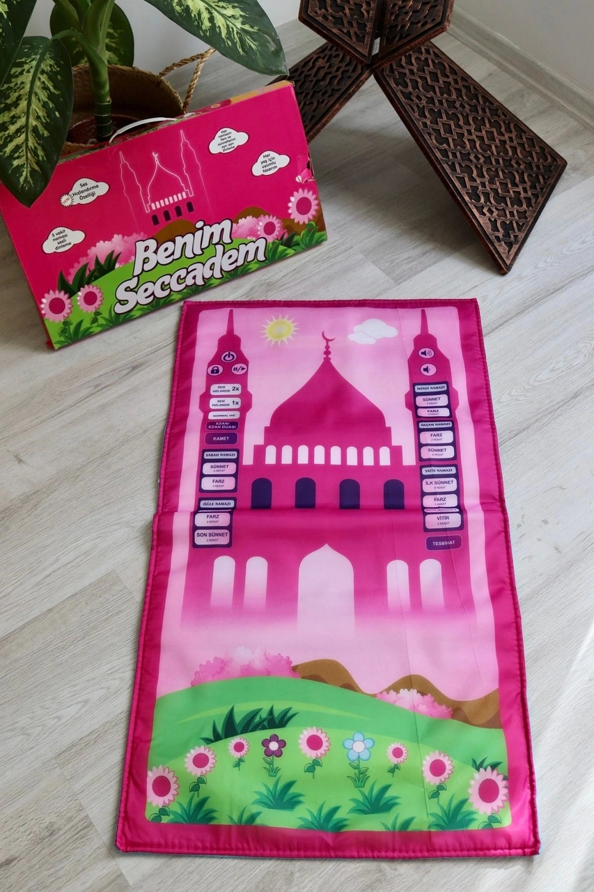 Oğlumun Sesli Benim Seccadesi S1015 Mavi Pembe