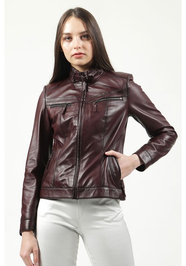 Dericlub Yb-2107 Gerçek Deri Kadın Mont