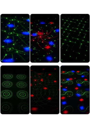 Quenlite Qd-115 Rgb Led Lazer Disko Topu Sahne Işık Projektörü 3'ü 1 Arada
