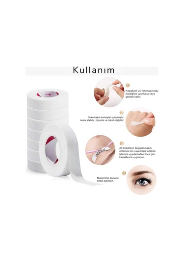 İpek Kirpik Bantı 2li Kirpik Lifting Gözaltı Bantı Beyaz