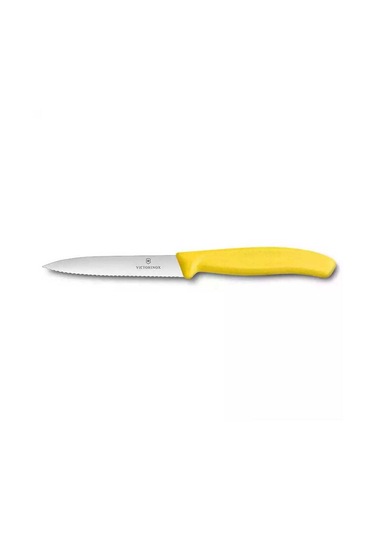 Victorinox Swissclassic 10cm Tırtıklı Soyma Bıçağı Sarı Mutfak