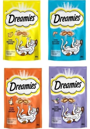 Dreamies Karışık Paket Kedi Ödül Maması 16 x 60 G