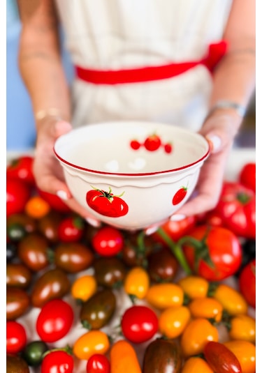 Rakle x Bengi Kurtcebe Pomodoro Stoneware 4'lü Çorba Kasesi Seti 15 cm