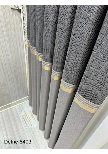 Nivemeshome Defne Gri Ft614166 V-5403 1/3 Sık Pileli Fon Perde Apm Gri