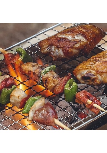 Wondernest Soba Piknik Paslanmaz Kömür Katlanır Kamp Izgara Halı Çelik Barbekü Mangal - Pratik Ve Dayanıklı Çok Renkli