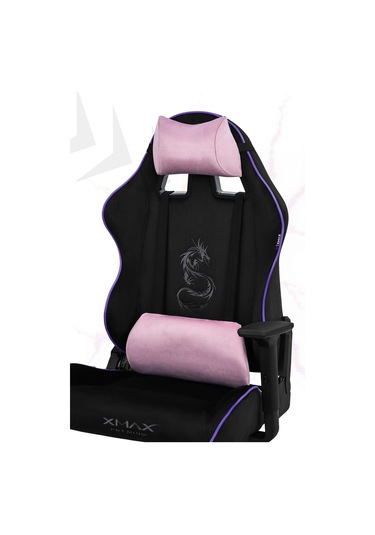 Rio Balerion Terletmez Kadife Kumaş Siyah Gaming Oyuncu Koltuğu - 5 Siyah