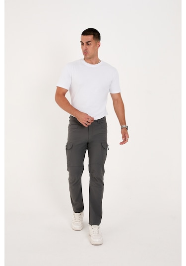 Camp Scoutland Camp527 Outdoor Tactical Su İticili Likralı Yazlık Erkek Taktik Pantolon Gri