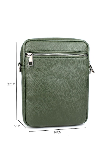 Erkek Askılı Postacı Çanta Omuz Çantası Haki