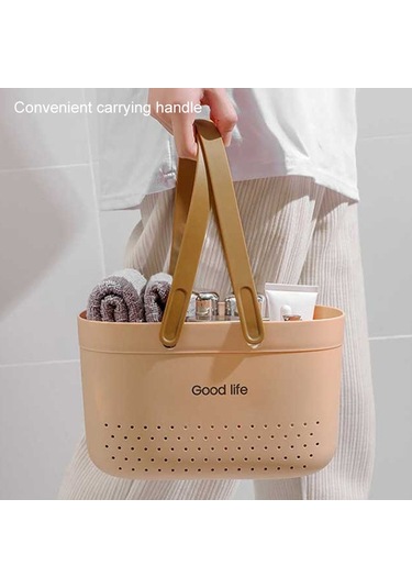 Sones Silikon Taşınabilir Yıkama Sepeti Banyo Depolama Drenaj Duş Raf Sepeti Gri