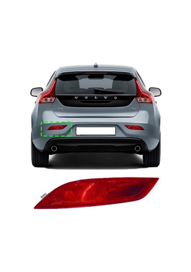 Volvo V40 Arka Tampon Reflektör Sis Farı Stop 2013 2019 Sol
