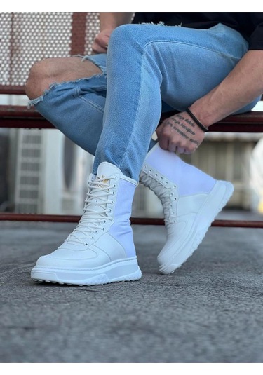 Wagoon Wg012 Beyaz Paraşüt Uzun Bağcıklı Bot Çok Renkli