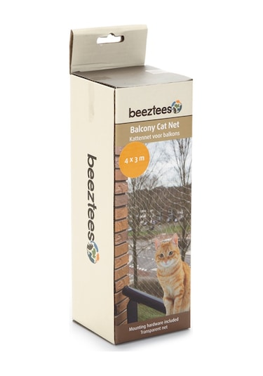 Beeztees Kedi Pencere Veya Balkon Koruma Filesi, Şeffaf, 4x3m