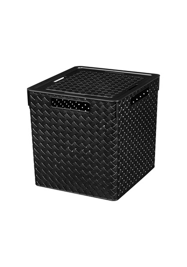 El Casa Kapaklı Saklama Kutusu, 23 Litrelik Düzenleyici 200706793 Siyah