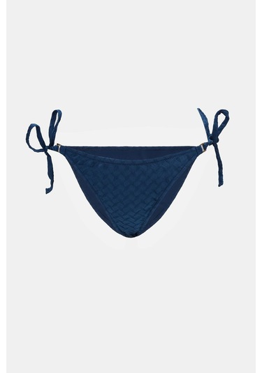 Olympos Petrol Mavisi Yandan İp Bağlamalı Bikini Altı Mavi