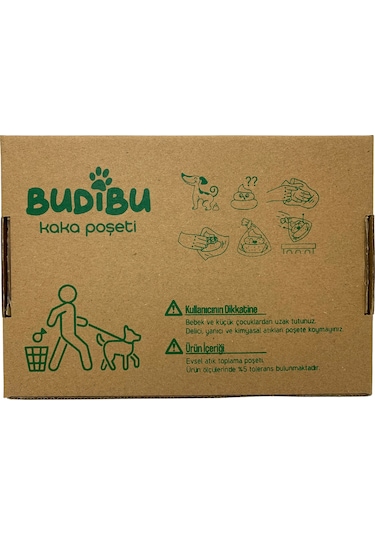Budibu Kedi Köpek Kaka Poşeti Evcil Hayvan Dışkı Kaka Torbası Siyah 15 Rulo