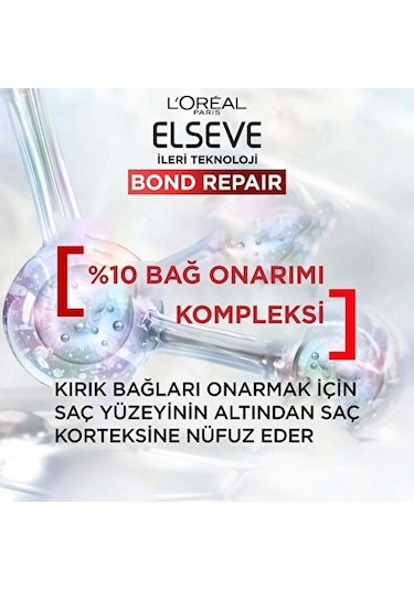 Elseve Bond Repair Tüm Yıpranmalar Için Saç Bağlarını Onarıcı Bakım Kremi 150 Ml