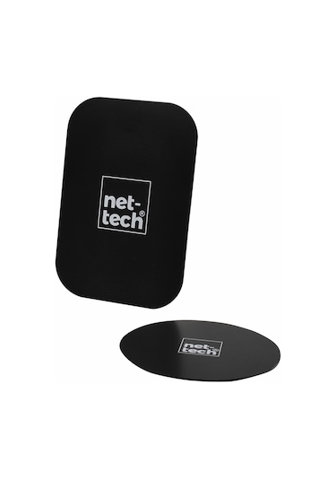 Nettech Çiftli Araç İçi Metal Plaka - Siyah Siyah