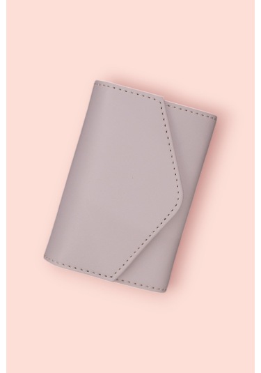 Modica Paris - Vegan Deri Akordiyon Kartlık Cüzdan Şıklık Ve Fonksiyonun Buluştuğu Kusursuz Tasarım Gri