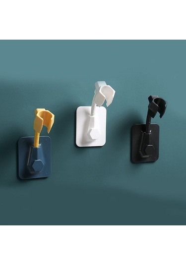 Primepickings Sarı 360 Ayarlanabilir Banyo Duş Başlığı Tutucu Duvara Monte Duş Başlığı Memesi Tutucu Br 2 Katlı Gri