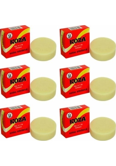 Koza Doğal Kükürtlü Katı Saç Ve Cilt Sabunu 6 x 100 G