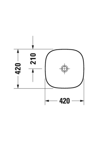 Duravit - Zencha Çanak Lavabo 42 Cm Beyaz - 2373420079- Beyaz
