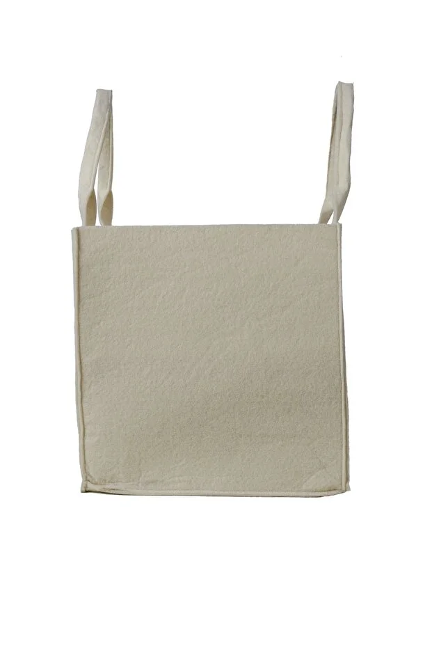 Keçe Küp Oyuncak Kutusu Kulplu Krem Organizer 30 X 30 Cm Krem