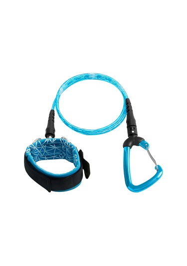 Neevoyu Su Altı Güvenlik Kordonu - Serbest Dalış İçin Bileklik Ve Karabinerli Kayıp Engelleme Teli Mavi Mavi