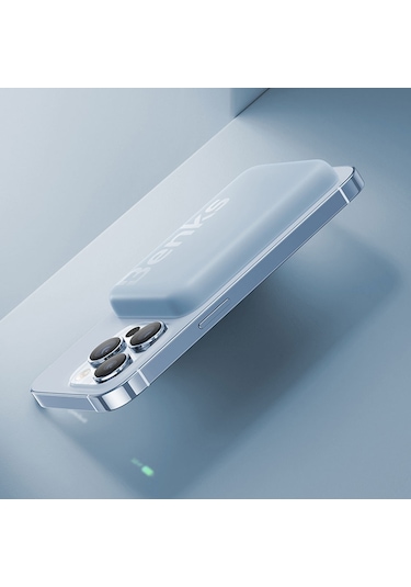 Benks Mp10 6000 mAh İnce Tasarımlı Magsafe Powerbank Mavi