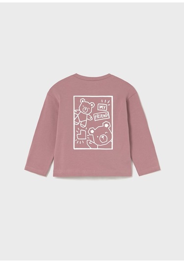 Mayoral Sırt Baskılı Kız Çocuk T-shirt 2079 Pembe