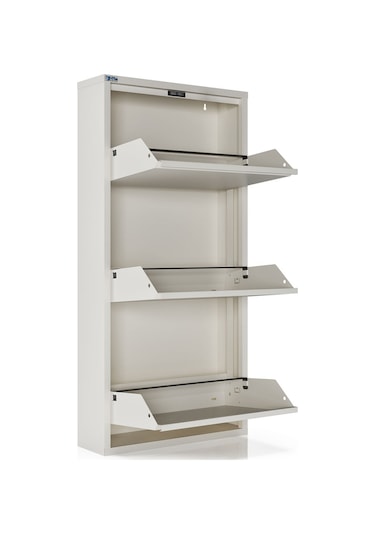 Ceha  3'lü Metal Ayakkabılık - Beyaz K.AYK-3 /AB9010 Beyaz
