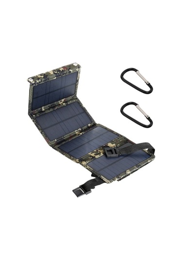 Butu 20W Katlanabilir Güneş Paneli Şarj Cihazı Kamuflaj