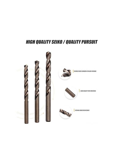 Moveevo M35 Kobalt Kaplama 13mm Hss İç Delik Matkap Ucu, Paslanmaz Çelik Ve Sert Malzemeler İçin Verimli Delme, Tara Ve Kesim Aracı