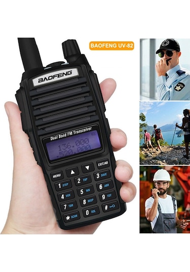 Baofeng Uv-82 El Telsizi 8w 2800mah Type-c Batarya Kulaklık