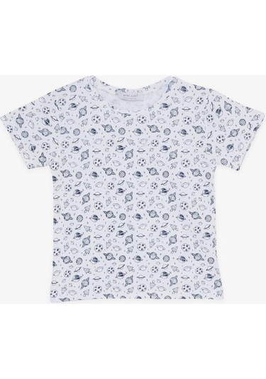 Breeze Girls & Boys Erkek Çocuk Şortlu Takım Uzay Temalı 1.5-5 Yaş, Ekru-ekru Ekru