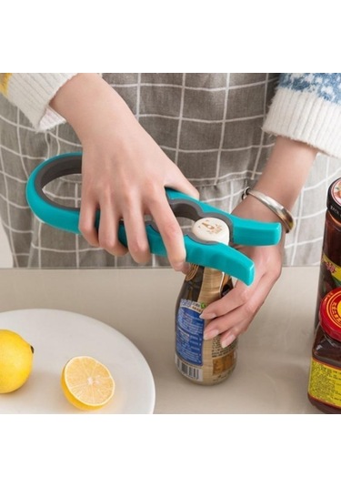 Kırmızı 1 Adet Çok Fonksiyonlu Konserve Açacağı Kavanoz Açacağı Şişe Kapağı Gripp Ev Mutfak Gereçleri Açık Kavanoz Mutfak Aracı Kırmızı